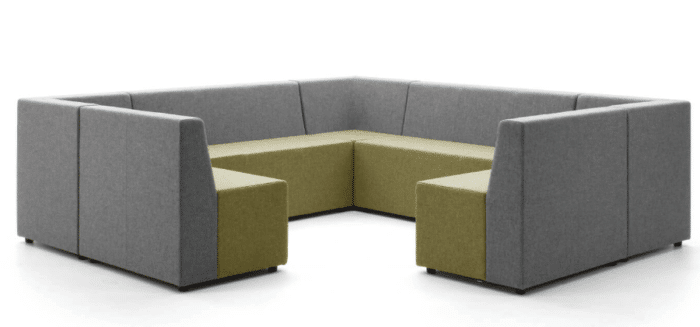 Box-It Modular Seating & Tables landscape square seating configuration with small entrance