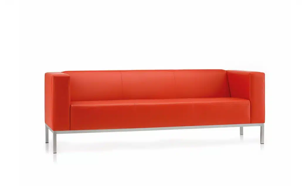 Box Soft Seating three seat sofa with four leg frame BX3
