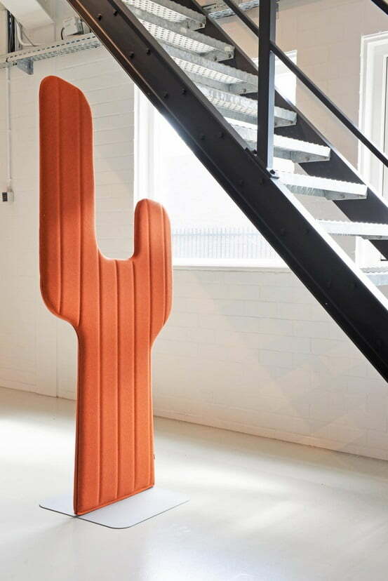 BuzziCactus TexMex Acoustic Room Divider shown by staircase