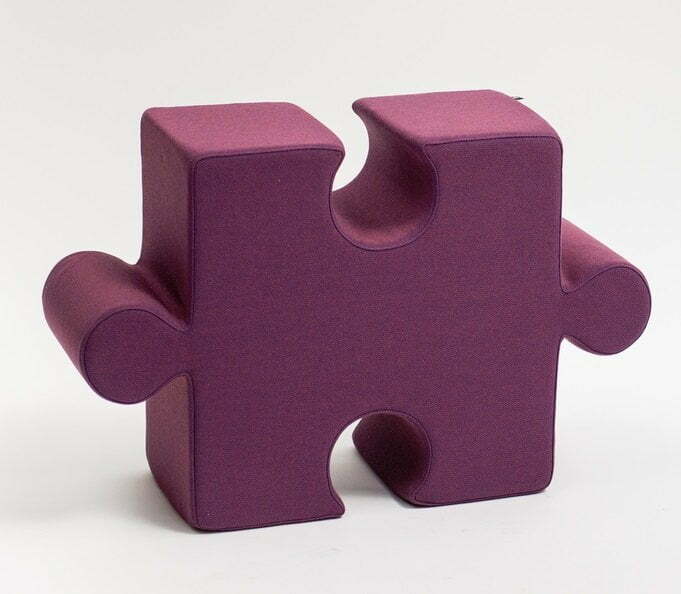 BuzziPuzzle Seating in maroon fabric