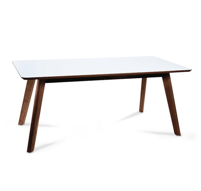 Centro Lite Table rectangular diner height table with wenge stained oak legs