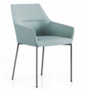 Chic Chair with 4 leg metal base 20H