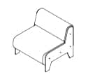 Chillout Soft Sating low back single chair unit CHI-MT-004