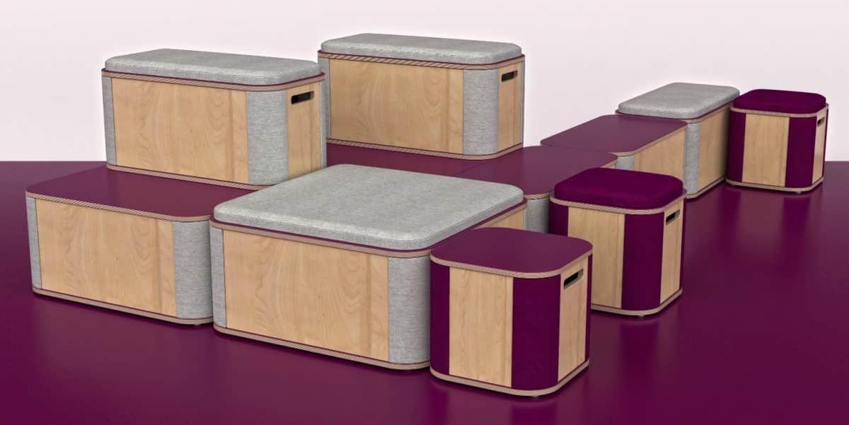 Climb Collaborative Furniture Blocks Simple Tiered Seating