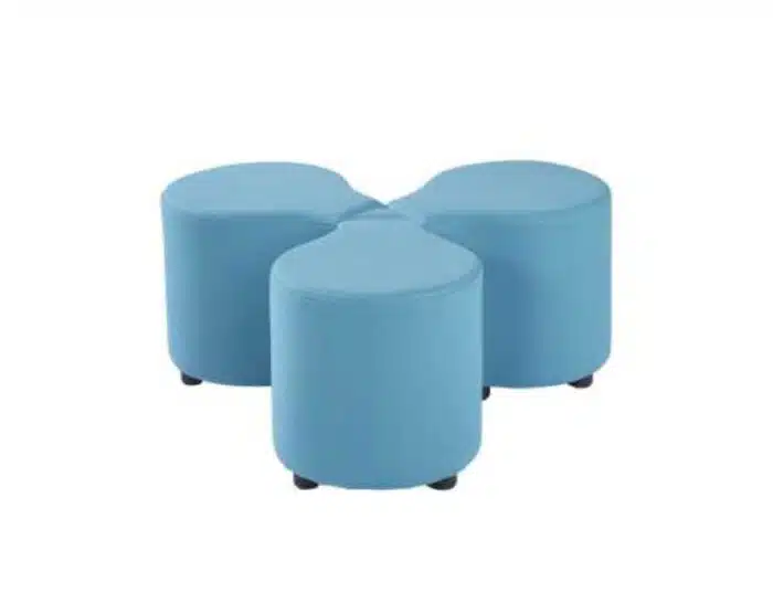 Clover Stool 3 segments with central triangular link Clover-L-TR