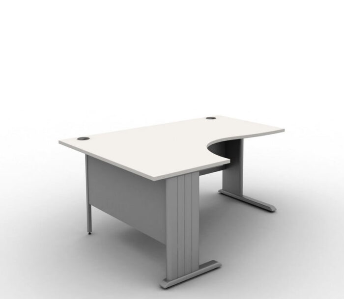 Contrax2 Desks And Workstations core workstation in white with cantilever frame
