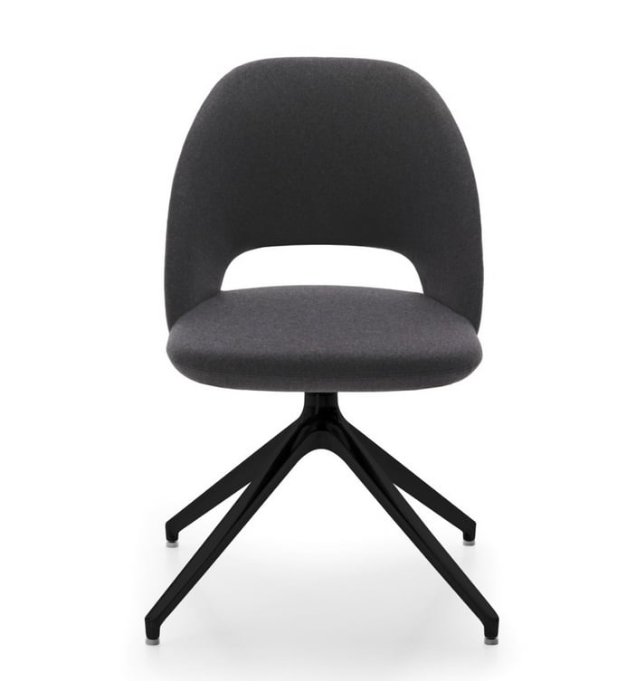 Core Chair with swivel 4 leg frame in black