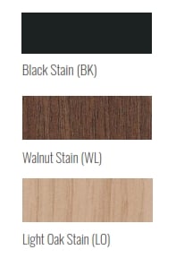 Cortado Seating - wood stains - black, walnut, light oak