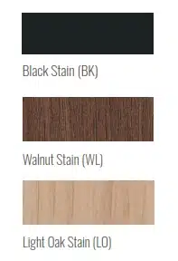 Cortado Seating - wood stains - black, walnut, light oak