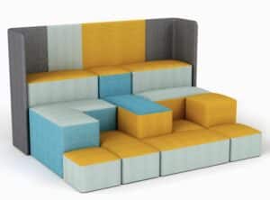 Creator Seating configuration 2600x2050x1500mm high with privacy screens to seat up to 15 people - CRE P 06