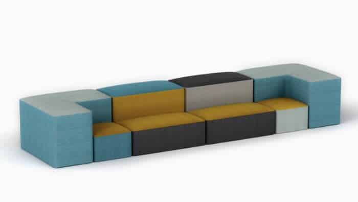 Creator Tiered Seating configuration 4000x1000x600mm high for up to 14 people - CRE P 01