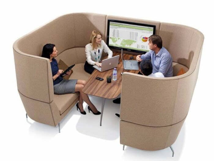 Cwtch Sofa System Booth In Use