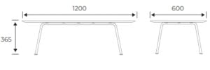 Dishy Table long tube coffee table dimensions DISHYCOFFEE/L