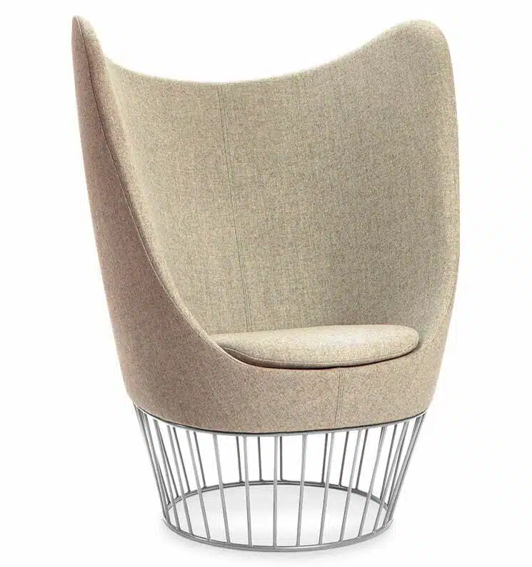Dixi Chair wing back with cage base