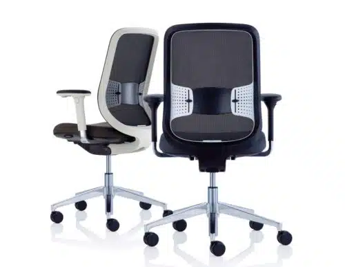 Do Mesh Task Chair two task chairs with polished aluminium 5 star base on castors