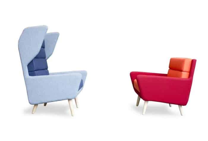 Douglas Soft Seating - wing back chair and a low back armchair