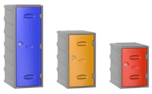 Extreme Plastic Lockers Showing 2D 3D And 4D Versions In A Row