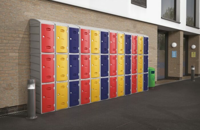 Extreme Plastic Lockers Showing A Row Of Lockers With Optional Sloping Top