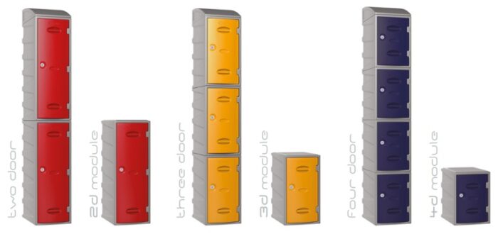 Extreme Plastic Lockers Showing Two Three And Four Door Locker Options
