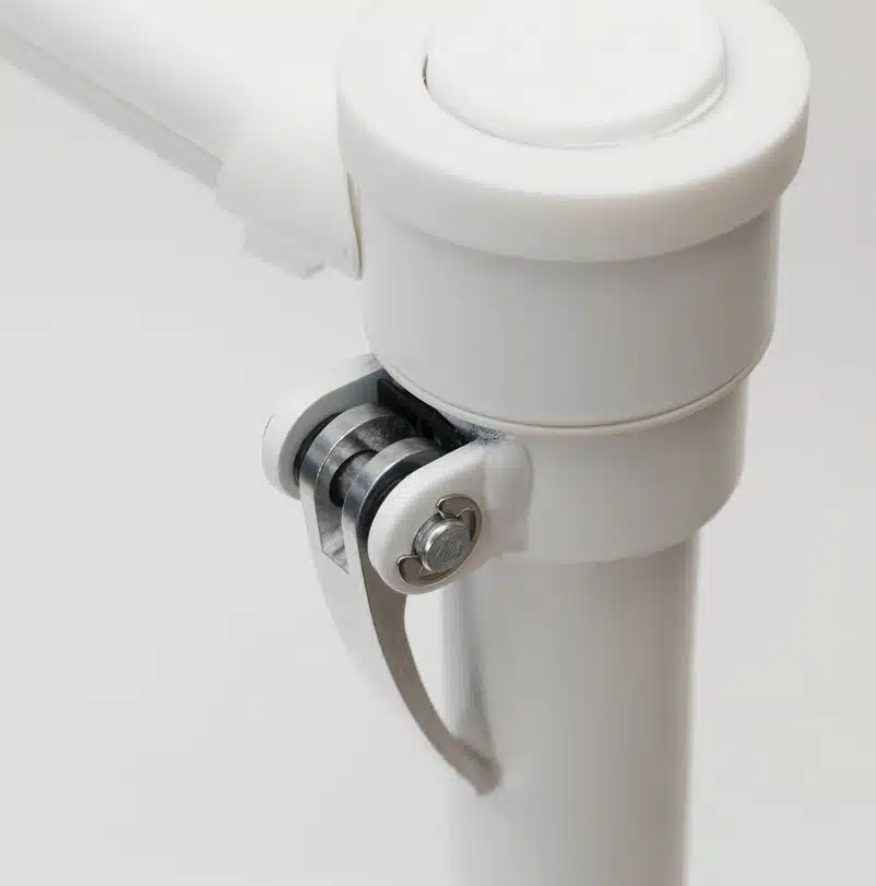 FSA1 Monitor Arm close up of arm post in white