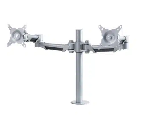 FSA2 Dual Monitor Arm in silver finish