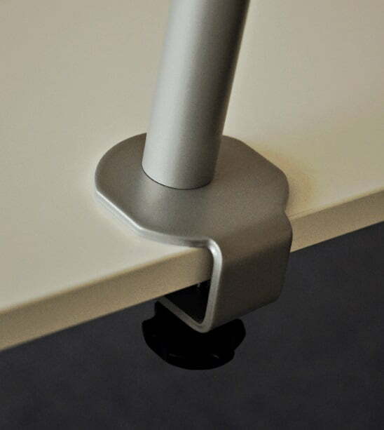 FSA2 Monitor Arm Showing Clamp Mount On Desk Edge