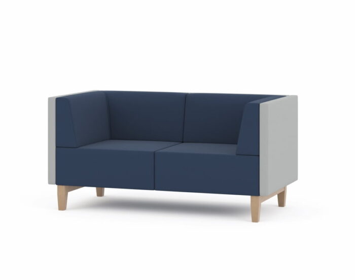 Fence Lounge Seating 2 seat low back sofa in two tone upholstery