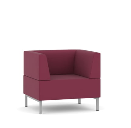 Fence Soft Seating low back single seater with chrome legs