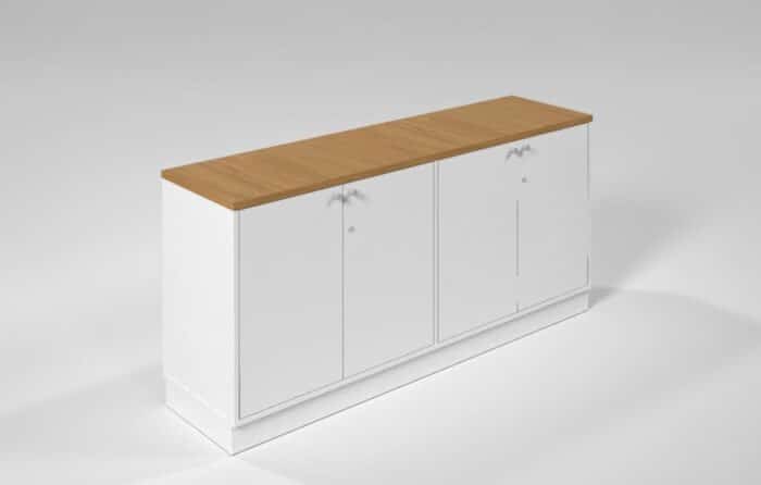 Fizz Bench Desk & Storage desk high static hinged door storage unit