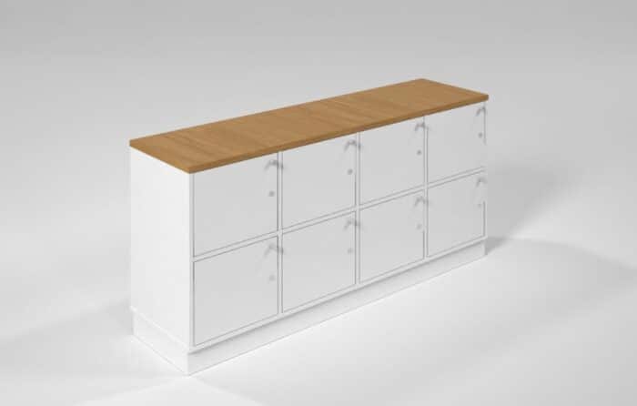Fizz Bench Desk & Storage desk high static locker unit