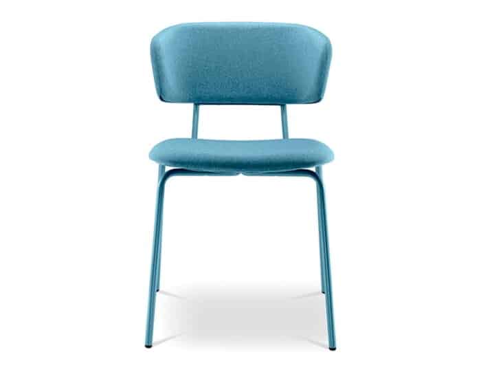 Flexi Chair with blue upholstery and frame
