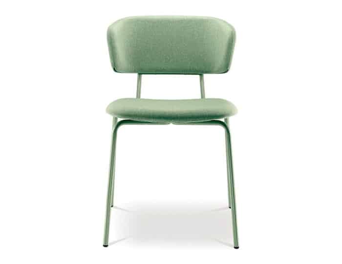 Flexi Chair with green upholstery and frame