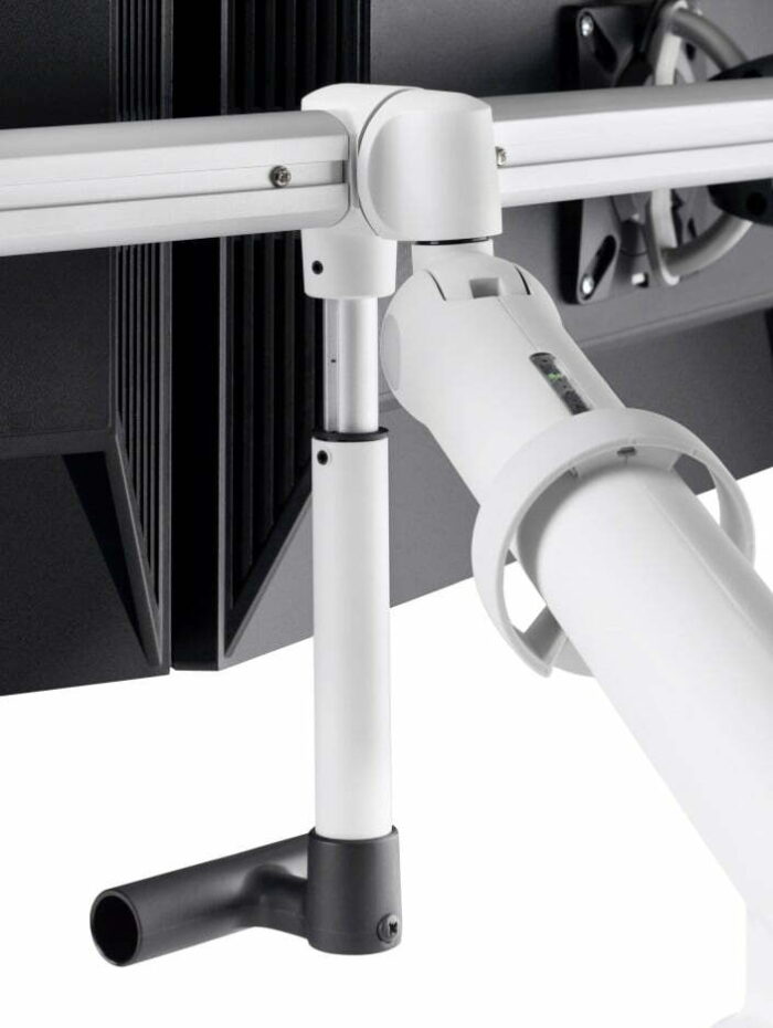 Flo Plus Monitor Arm With Close Up Of Dual Mount Bar