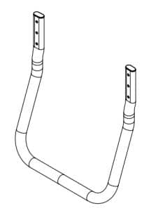 Flo X Monitor Arm - multi mount handle in Black. FLX/018/HA1