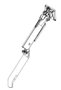 Flo X Monitor Arm - single mount arm in Black or White. FLX/018/010