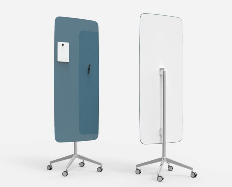 Flow Mobile Writing Board pair of writing boards showing front and rear views