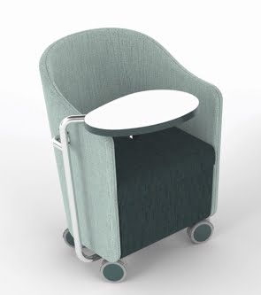 Flower Tub Chair with Tablet Arm FLO 01TA