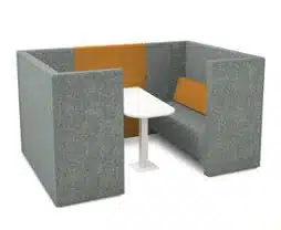 Form Booths & Sofas 4 person meeting booth with table FBS4