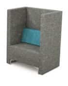 Form Booths & Sofas single seater sofa in two tone upholstery FHSL1
