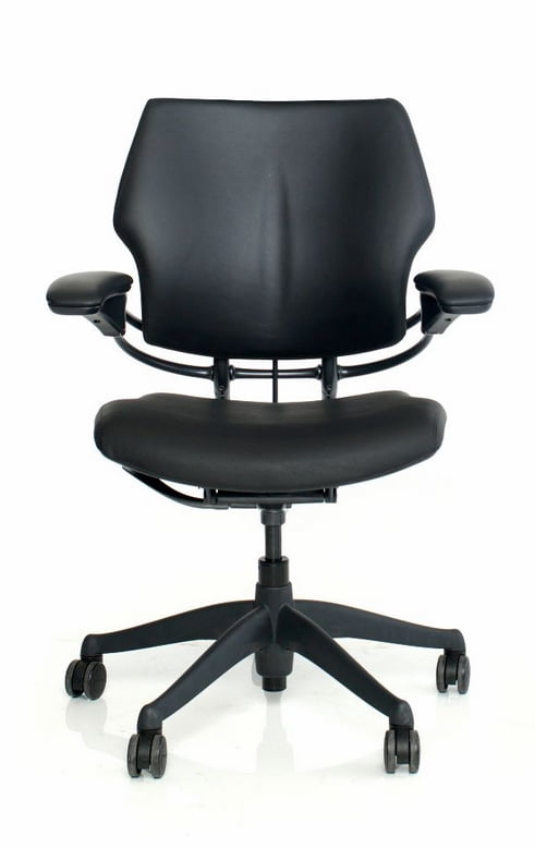 Freedom Task Chair with arms and graphite powder coated base