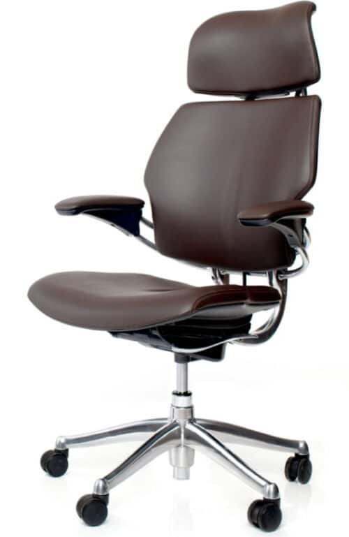 Freedom Task Chair with headrest, arms and aluminium base F21