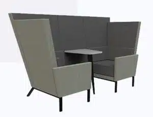 Georgia Chair - high back 2 seat den with a central table GD1T