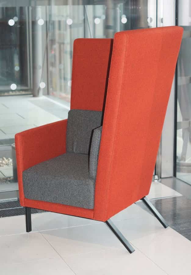 Georgia Chair high back single seater with two tone upholstery in an office space