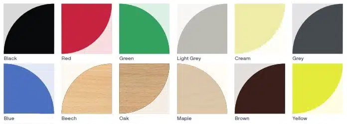 Georgia Chair standard top finishes