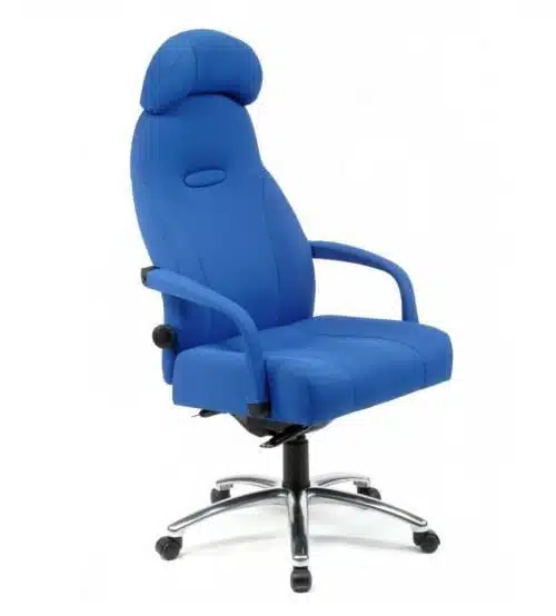Grande Back Care Chair With Blue Upholstery