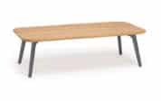 Harc Soft Seating coffee table with chamfered edge and powder coated 4 leg frame HARCTABLE/P/12 or HARCTABLE/P/14