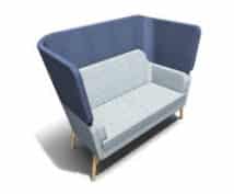 Harc Soft Seating high back two seater sofa HARCHB2