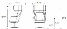 Harc Tub Chair HARCTUBHB2-A Dimensions