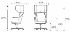 Harc Tub Chair HARCTUBM3HB Dimensions