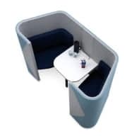 Haven Pods 1400mm high Duo compact 2 person meeting space with bench seating HAPDD14
